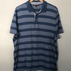 MICHAEL KORS | Men’s Polo Striped Blue | Size XXL 2XL